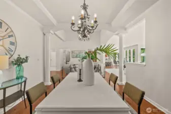 The formal dining area reflects elegance, offering the perfect setting to create lasting memories with your loved ones.