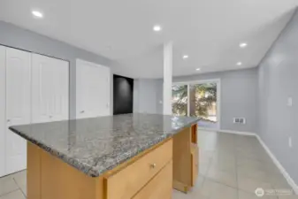 Granite kitchen island