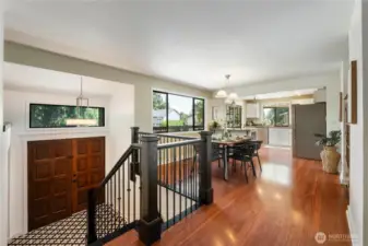 This home offers so many unique features you don't  find in your cookie-cutter home.  The Transom window over the double entry door allows extra light to filter on through.