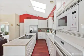 Long view of kitchen