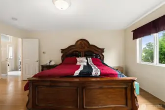 Primary bedroom and king bed included