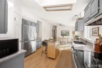 View of the Kitchen from the dining room.