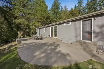 Large patio in back, perfect for entertaining.