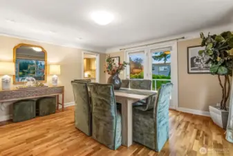 Main floor dining area