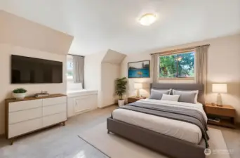 Bedroom 3 upstairs- virtual staging