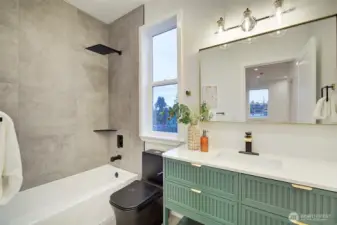 Full Bath in upper level