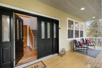 Wake up with your morning coffee and relax on the front porch, where you enjoy the peaceful sounds of nature.