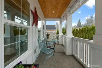 Covered porch made for slow mornings and sunset evenings
