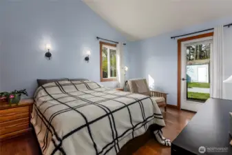 Bright bedroom featuring a sunroof that fills the space with natural light.