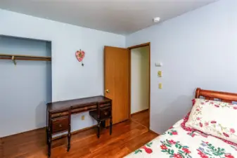 Well-situated bedroom, ideal for guests.