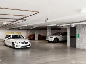 Rendering. Garage