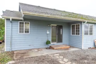 Covered porch.