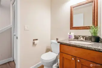 Powder Room on lower level