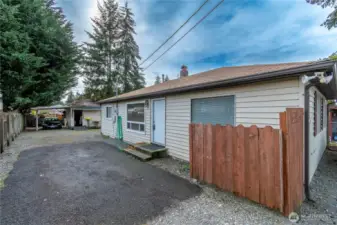 Lakewood WA 3BD 1.75BA rambler on 6,000 square foot lot. Lot is fenced on three sides. Parking in front of home, along driveway and one car carport. Lot is 50 wide by 120 deep approximately.