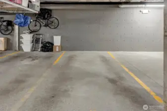 One assigned parking space in the secured garage.