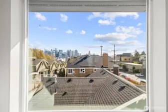 Gorgeous Views of The Space Needle and city from the second floor landing