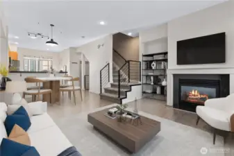 Cozy gas fireplace!