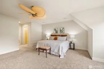 The primary bedroom features two walk-in closets.