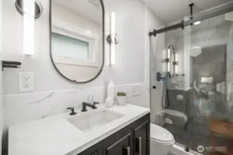 Newly added, permitted primary bathroom two