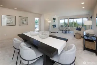 Separate dining area