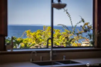 Ocean view from kitchen window
