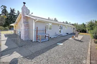 Wonderful back yard is fenced for your loved animals, and is very low maintenance.  The lot is extremely level with many possibilities.