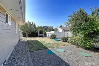 Large back yard.