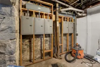 Electrical system has been updated with new panels, meters and power drop.