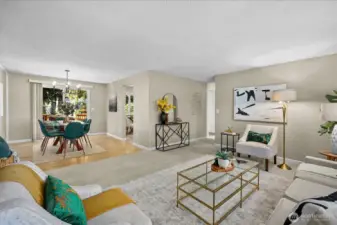 Formal living room with lots of natural light.