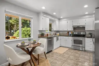 Kitchen with eat-in dining space.