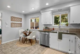 Kitchen with eat-in dining space.