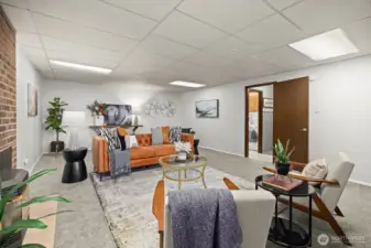 Downstairs bonus room