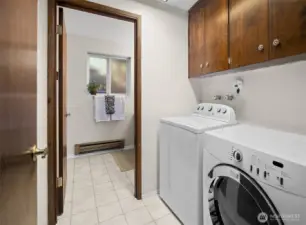 Laundry and 1/2 bathroom downstairs.