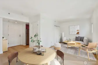 Virtually staged - same space out fitted as both living room or bedroom