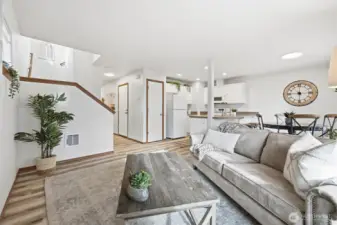 Enjoy the beauty of natural light in your living room, kitchen, and dining room.