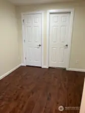 Ground level bedroom which is at the entry level.