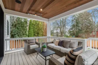 Indoor and outdoor living is easy in this all-seasons deck