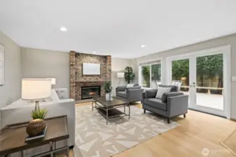 Another set of French door takes you to the wraparound deck!