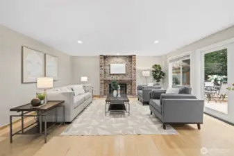 Another view of the open family room.