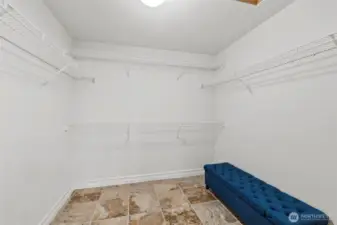 There are TWO walk-in closets in the primary ensuite.