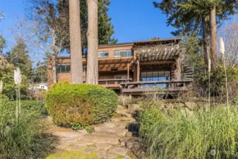 View of the home from the backyard