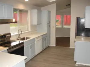 This is the New Kitchen with the new cabinets.