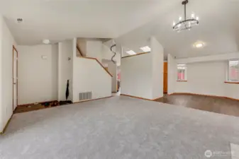 Anothe view of the living room and family room.