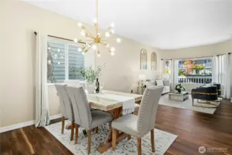 A bright and welcoming space to connect over meals.