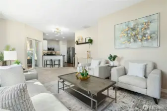 A slider off the family room and kitchen leads to the spacious deck.