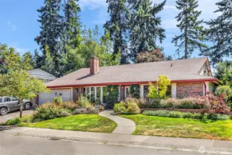 Beautiful landscaping in front and back yards