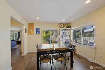 Dining area off the kitchen