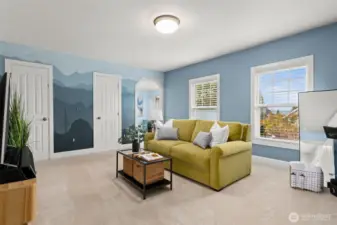 This Bedroom is currently used as a flex space.