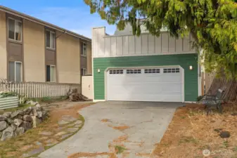Having a 2-car garage off your alley in this neighborhood is pretty special.  Side yard storage unit is a bonus.
