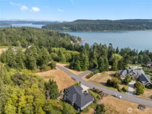 Photos are arial views of the neighborhood.